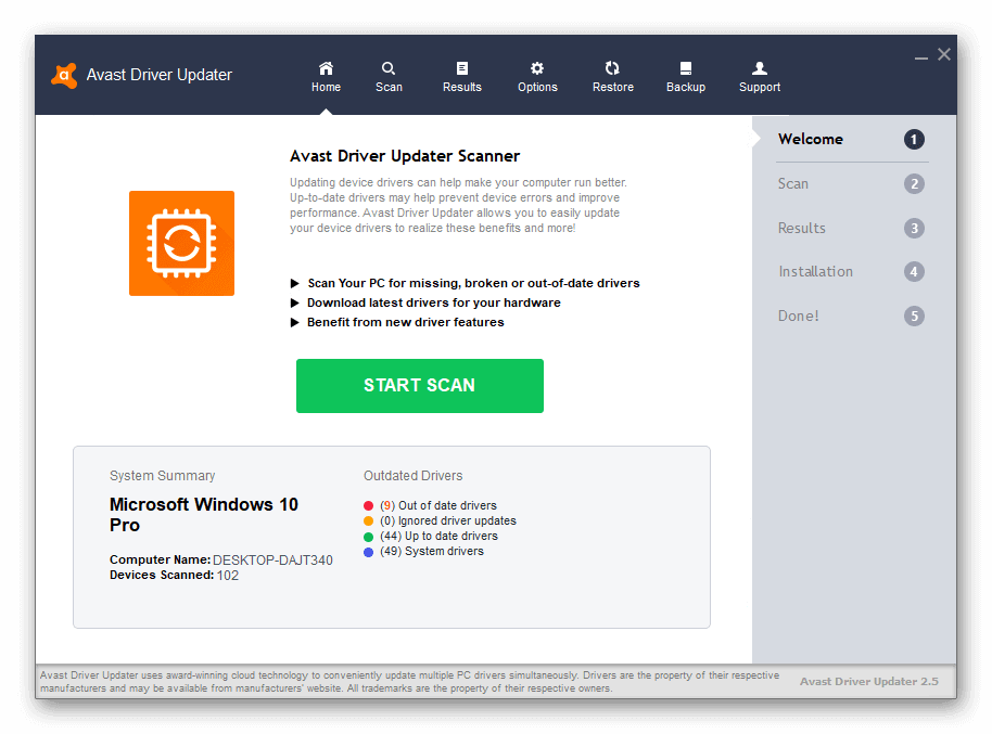 avast driver updater registration key crack 2.4.0